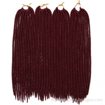 Pure Color 18 Inch Braids Straight Locs 24 Strands/Piece Crochet Braids Hair Extension Synthetic Hair Dreadlocks Braids